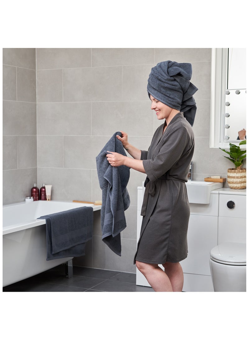 ATEN Homeware Egyptian Cotton 6 Piece Bath Towel Set - 1 Large Bath Towel (70 x 140 cm), 1 Hand Towel (40 x 70 cm) and 4 Face Towels (30 x 30 cm) - Ultra Soft & Highly Absorbent, OEKO-TEX Certified, Made in Egypt (Grey) - Image 4